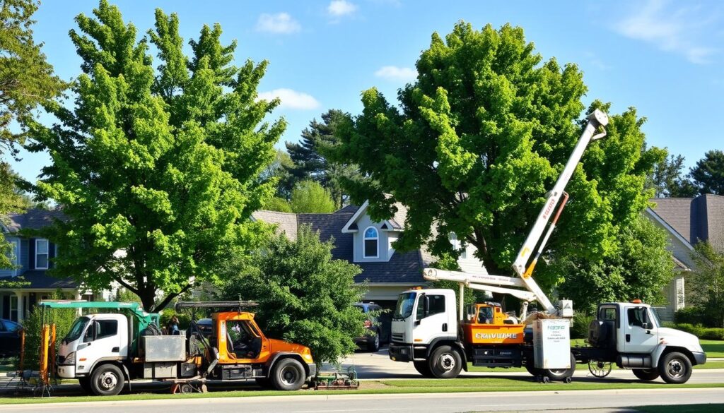 Our tree felling crew on site